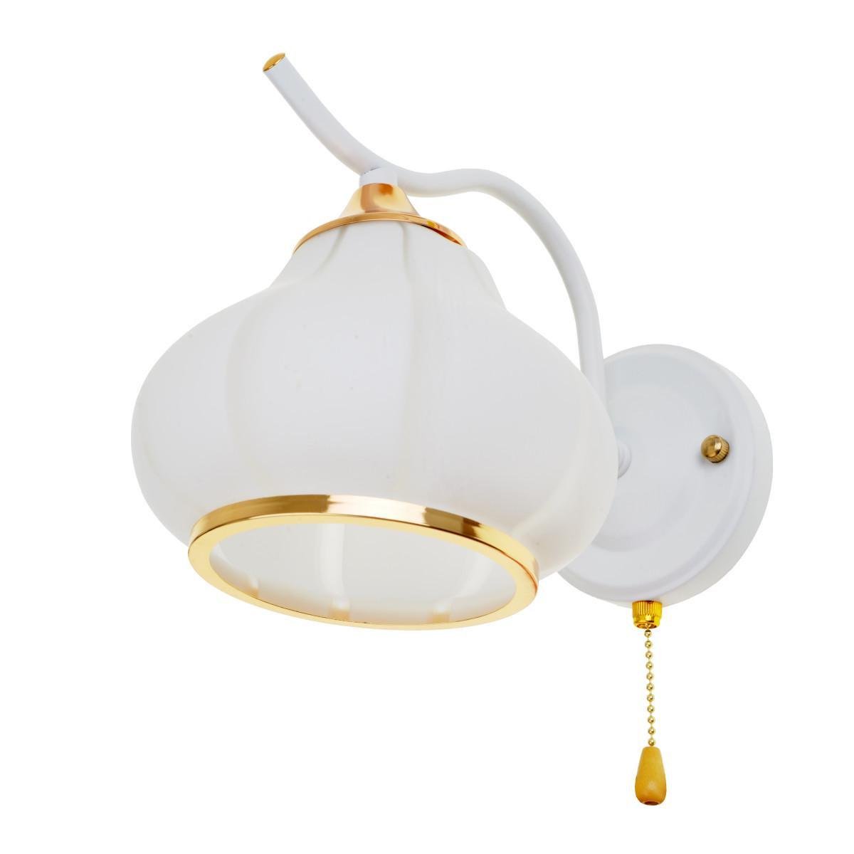 Бра настінне накладне класичне Brille LK-681W/1 E27 WH FG