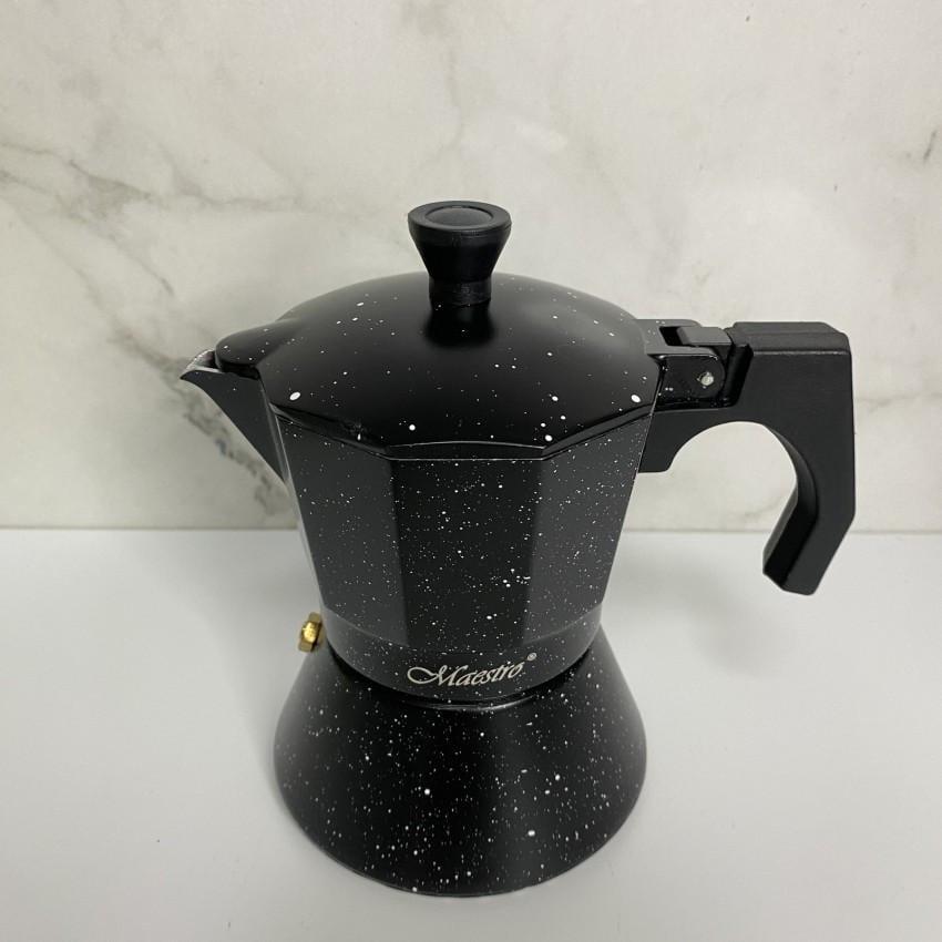 Гейзерная кофеварка Maestro MR-1667-300 алюминиевая 150 мл Black (2026410312) - фото 2 Гейзерная кофеварка Maestro MR-1667-300 алюминиевая 150 мл Black (2026410312) - фото 2