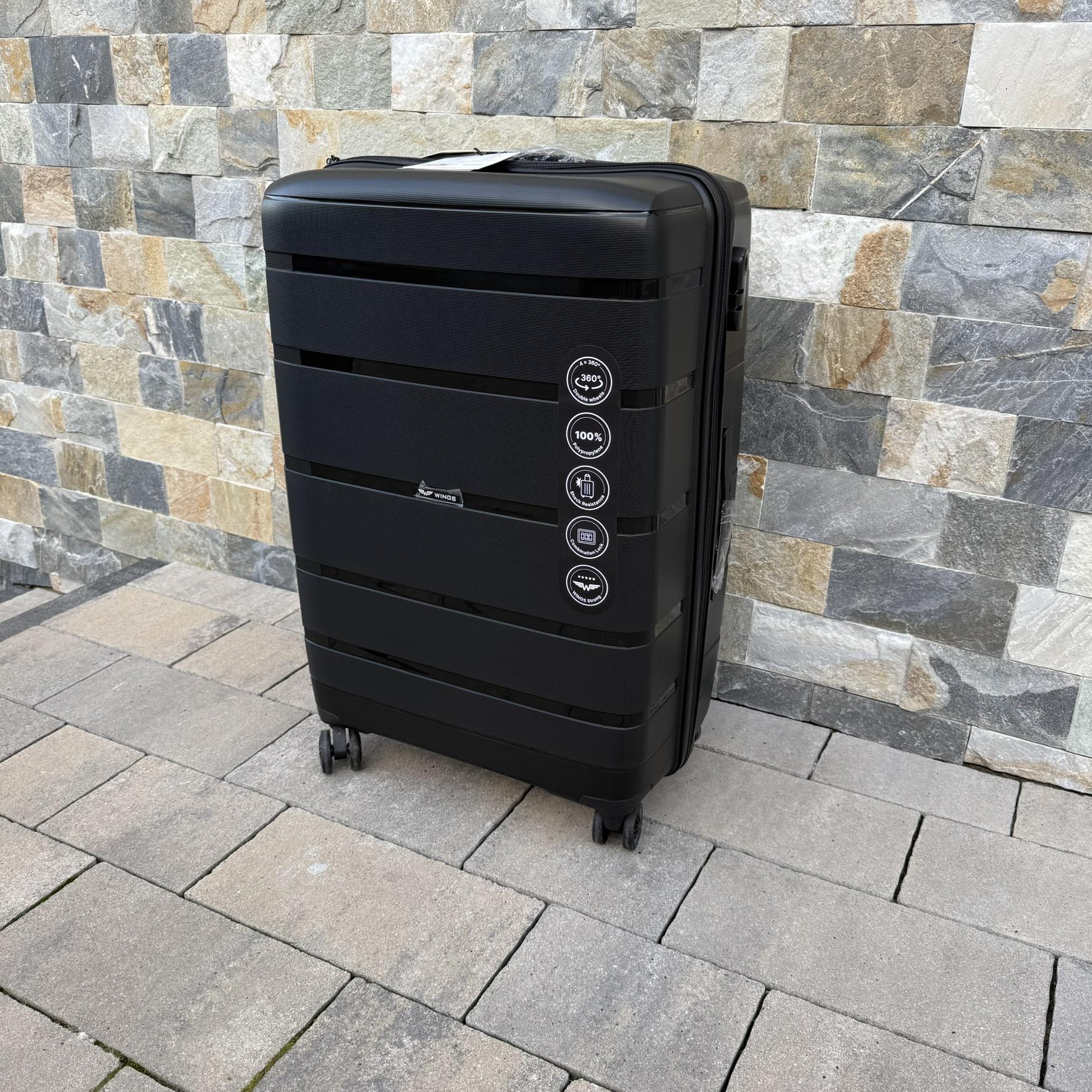 Валіза дорожня з поліпропілену Wings HWF03 L Чорний (30631214) - фото 6 Валіза дорожня з поліпропілену Wings HWF03 L Чорний (30631214) - фото 6