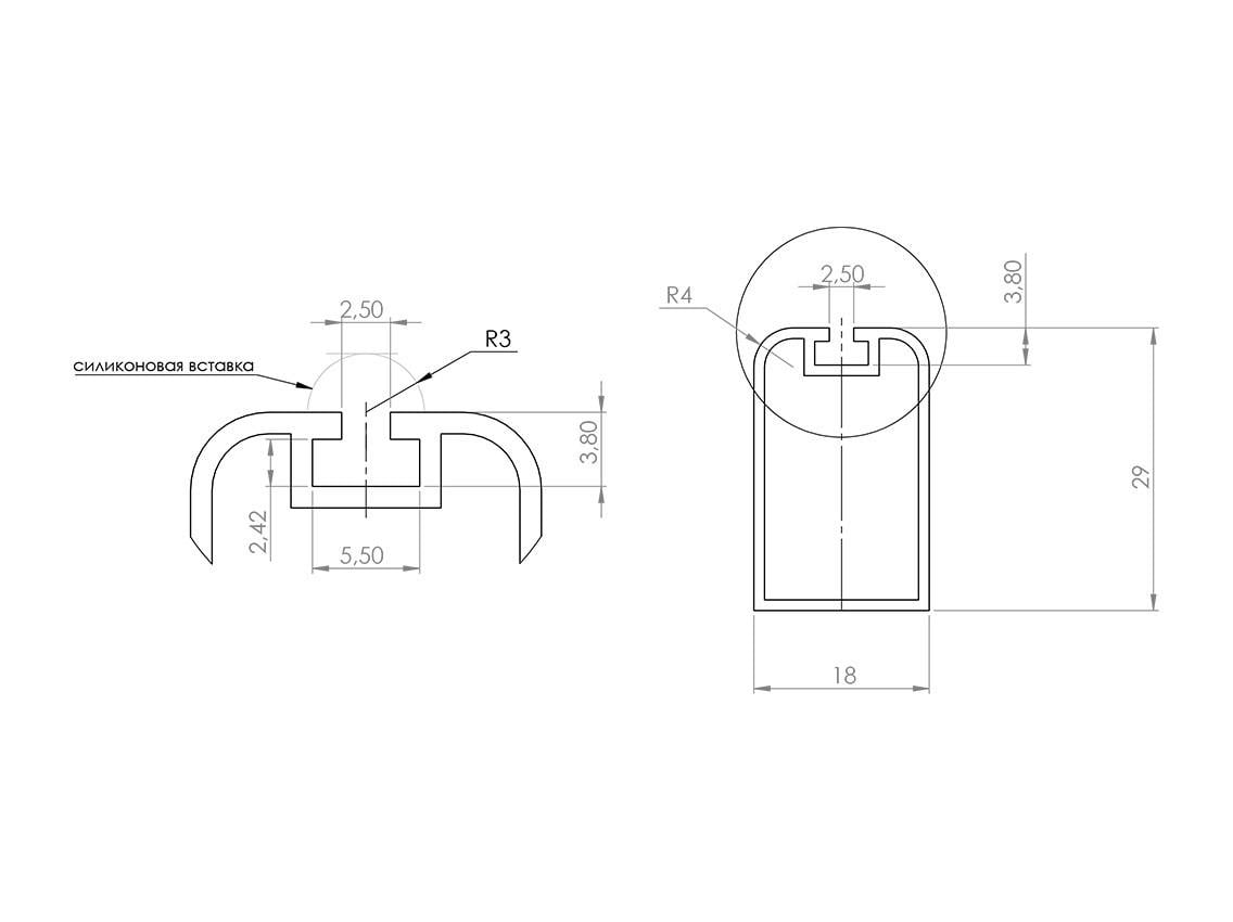 Штанга для тремпелів Slider А 29-29 3000 мм Чорний матовий (113093) - фото 2 Штанга для тремпелів Slider А 29-29 3000 мм Чорний матовий (113093) - фото 2