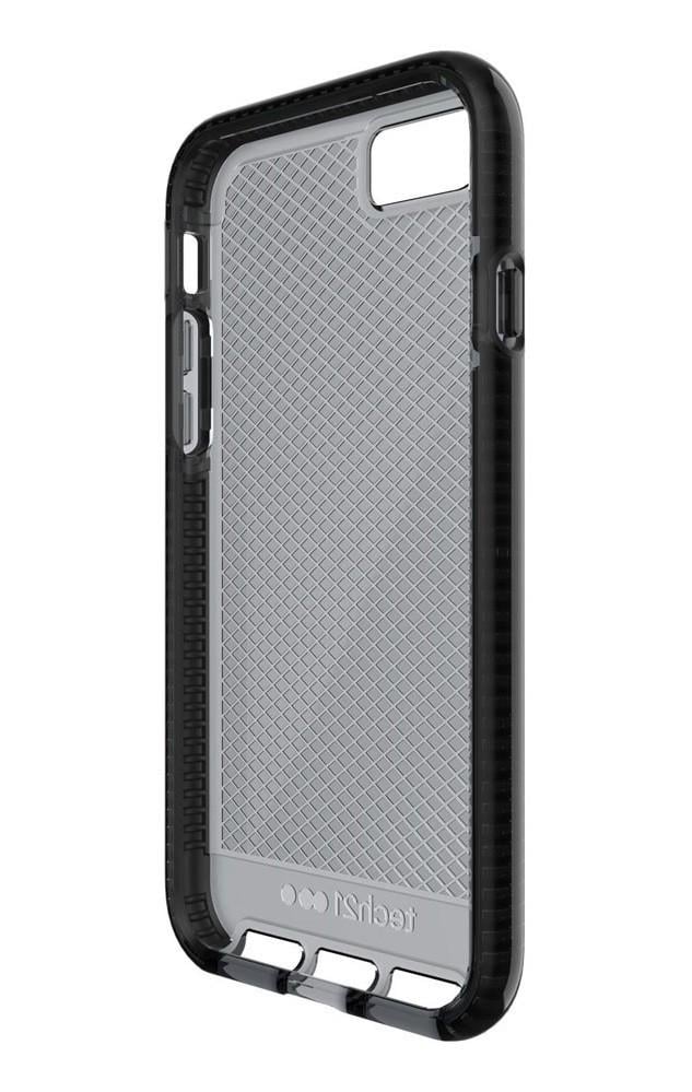 Противоударный полупрозрачный чехол Tech21 Evo Check для Iphone 7/8/SE 2020 Black - фото 1