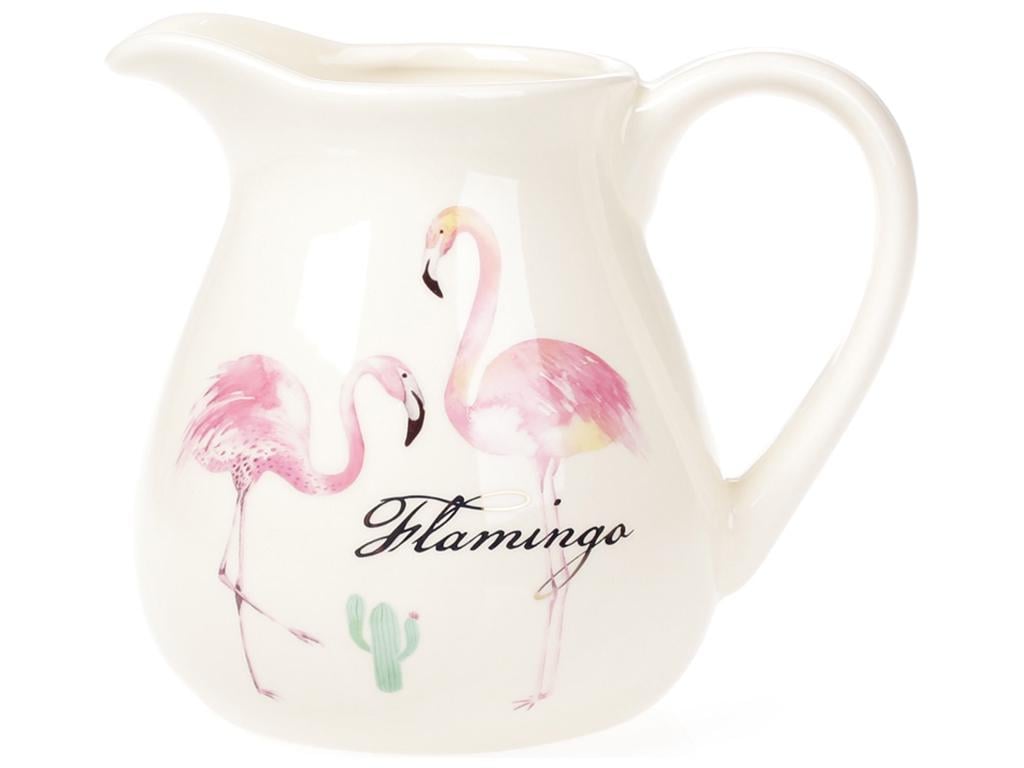 Кувшин керамический Розовый Фламинго 900 мл с золотой надписью (BDI-DM516-FL) - фото 1 Кувшин керамический Розовый Фламинго 900 мл с золотой надписью (BDI-DM516-FL) - фото 1