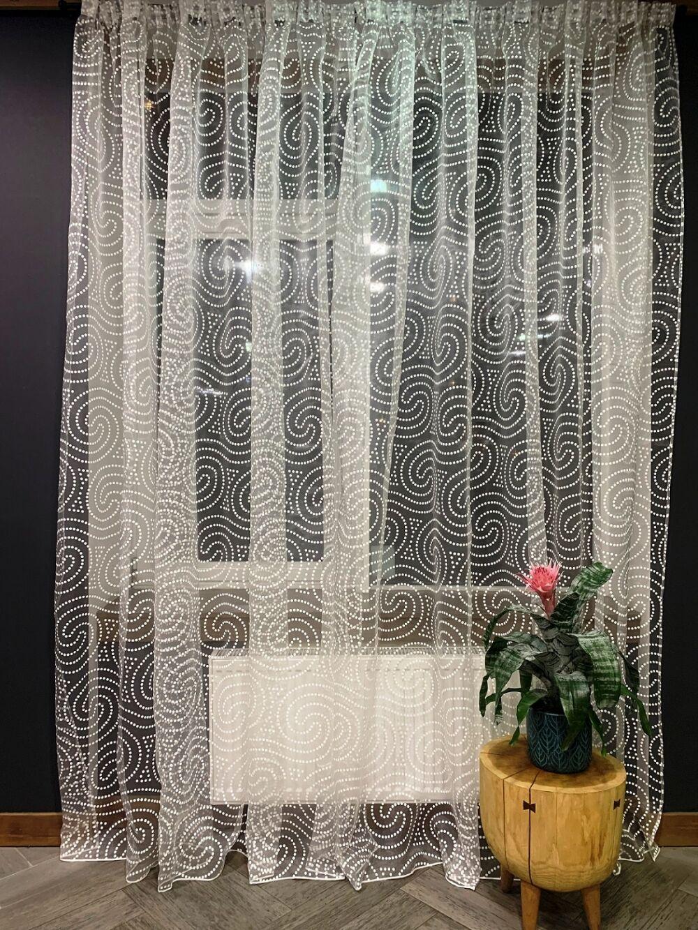 Гардины органза 2,5 м 2 шт. Белый (000074022)