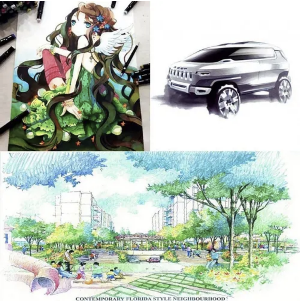 Набір маркерів двосторонніх Kayfovo Touch UKC для скетчингу та малювання 204 кольорів (28898) - фото 4