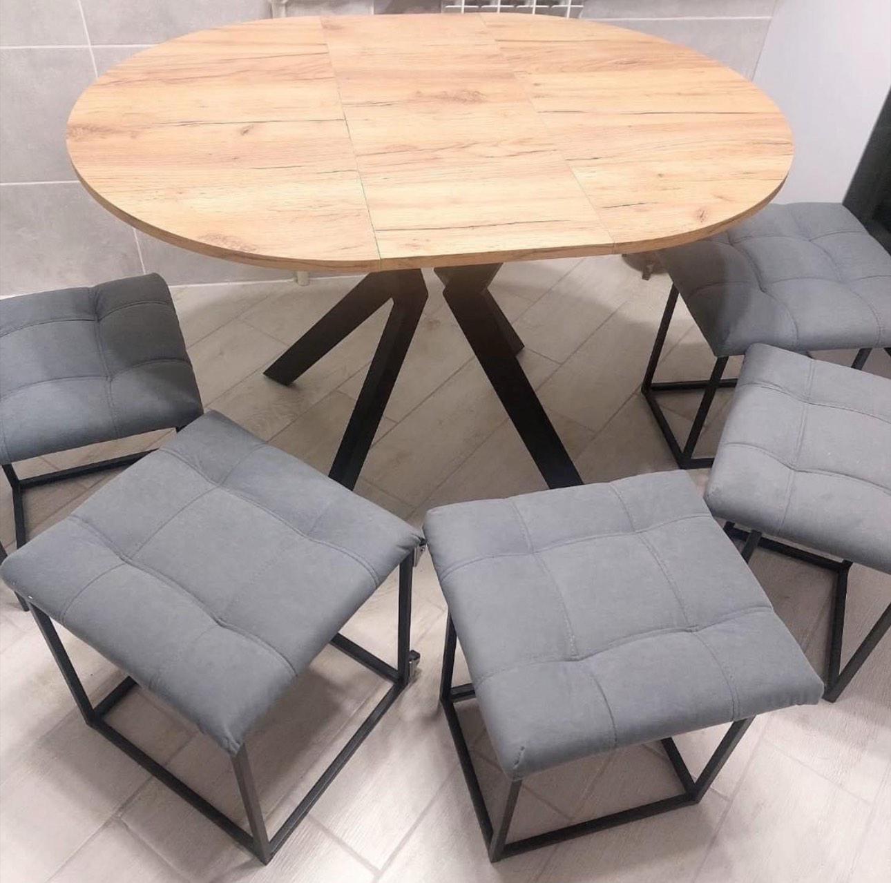 Пуф-трансформер 5в1 з велюру антикіготь Сірий - фото 2