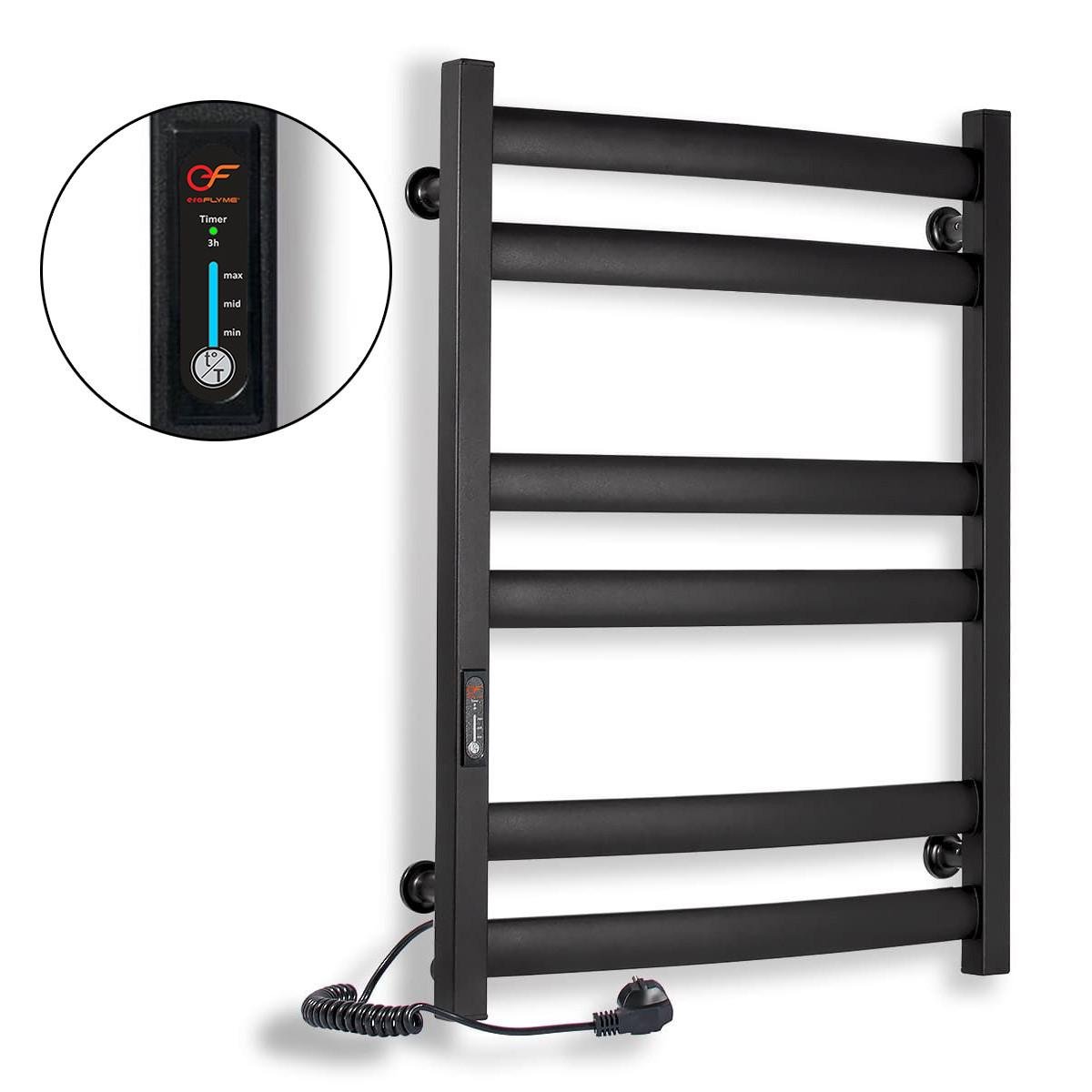 Полотенцесушитель электрический ERAFLYME 700L левый 500x700 см Черный - фото 6 Полотенцесушитель электрический ERAFLYME 700L левый 500x700 см Черный - фото 6