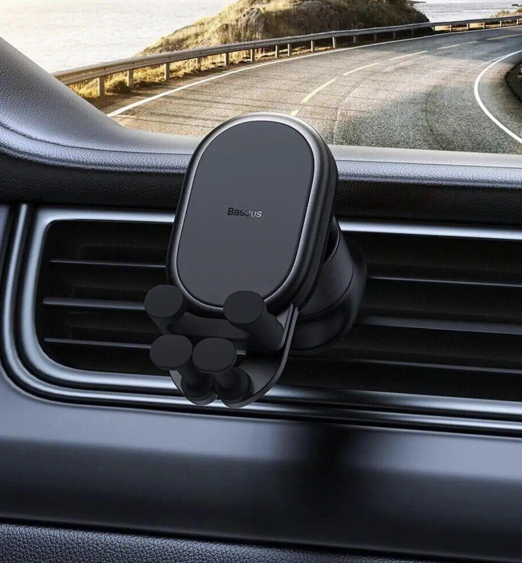 Держатель для телефона BASEUS Stable Series Gravitational Car Mount Air с вентиляцией (2128483818) - фото 2