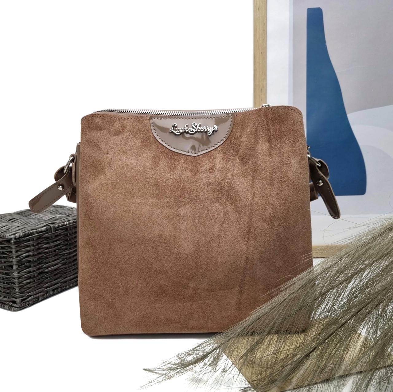 Бакетбег сумка жіноча Luck Sherry's екошкіра Бежевий (ZM067 beige)