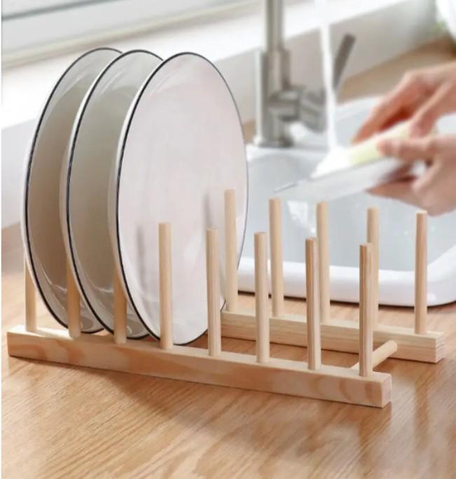 Подставка-сушилка под тарелки Stenson R88025 деревянная 30х12 см (550486) - фото 2 Подставка-сушилка под тарелки Stenson R88025 деревянная 30х12 см (550486) - фото 2