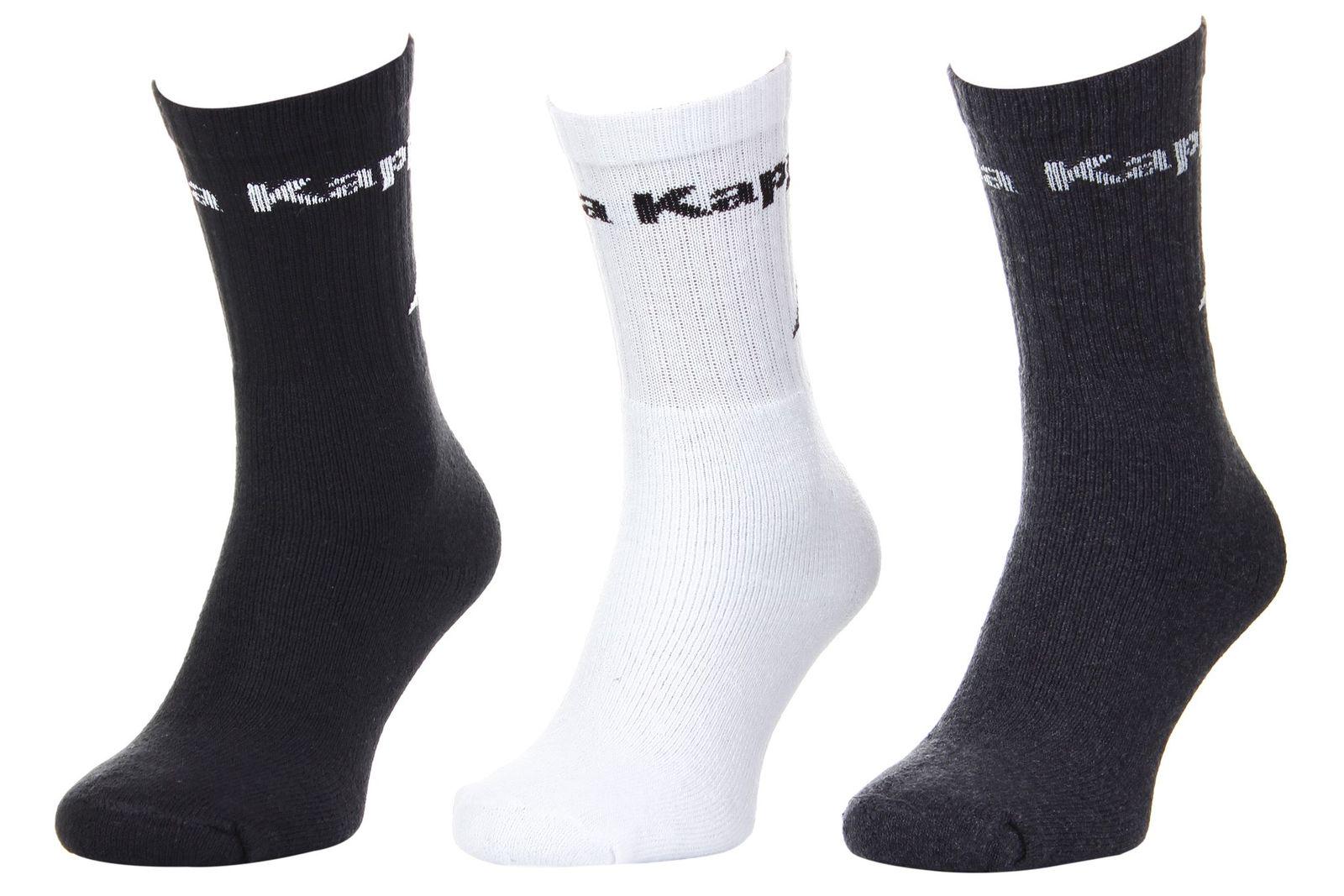 Носки Kappa Socks Logo Saboya 3 пары р. 43-46 Black/White (304MT00-909)