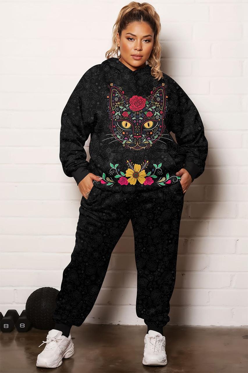 Спортивний костюм жіночий Астрал батал 4XL Чорний (200148)