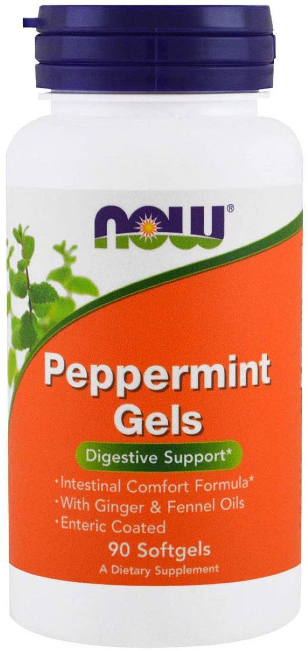 Мята перечная Now Peppermint Gels with Ginger & Fennel Oils 90 softgels