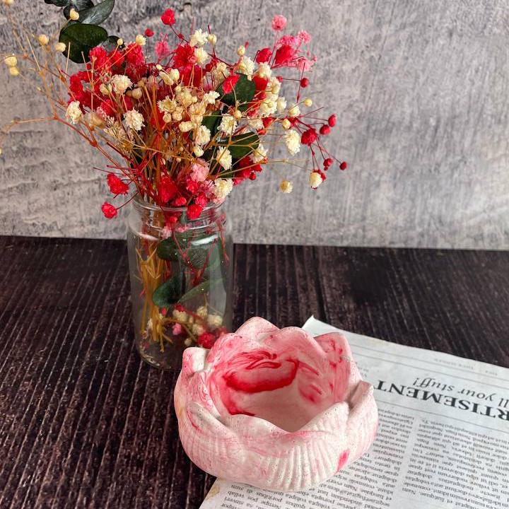 Підсвічник гіпсовий Лотос Мармур (691_7-352)