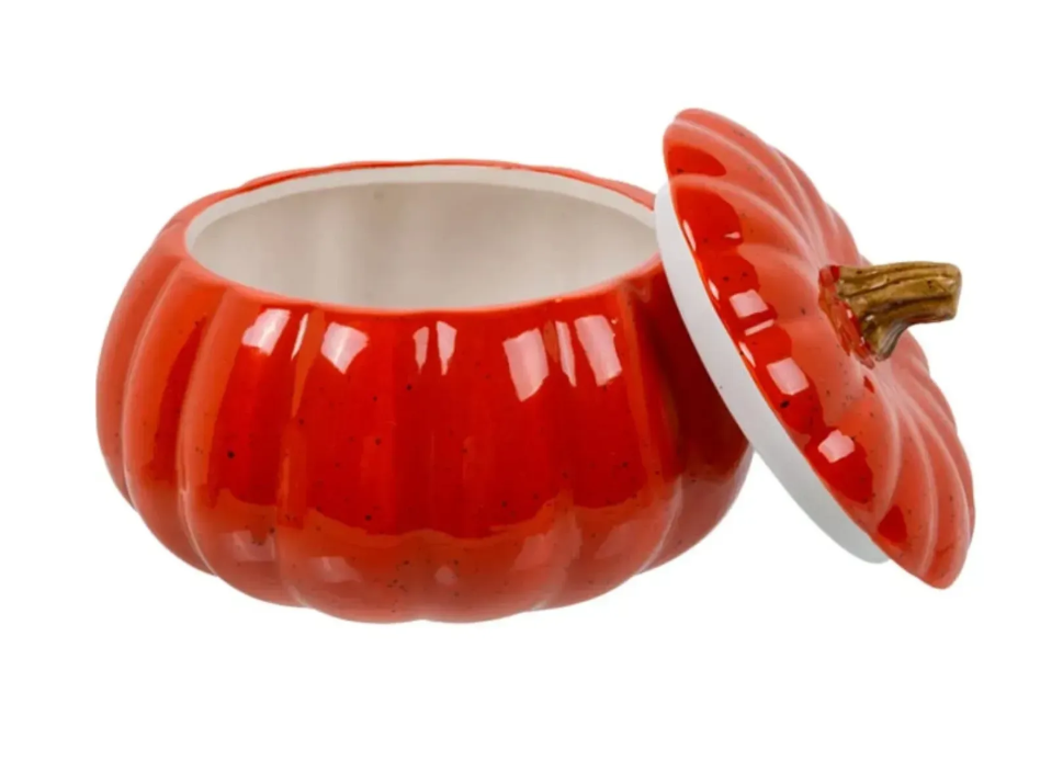 Блюдо керамічне з кришкою Гарбуз 15х15х11, 5 см 600 мл - фото 2 Блюдо керамічне з кришкою Гарбуз 15х15х11, 5 см 600 мл - фото 2