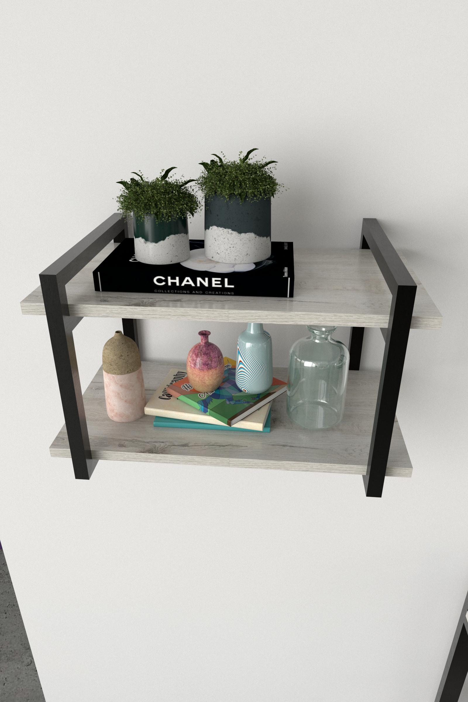 Полиця настінна EcoLoft Вайра DSP-1262-2 в стилі лофт Дуб Кортона (30600210)