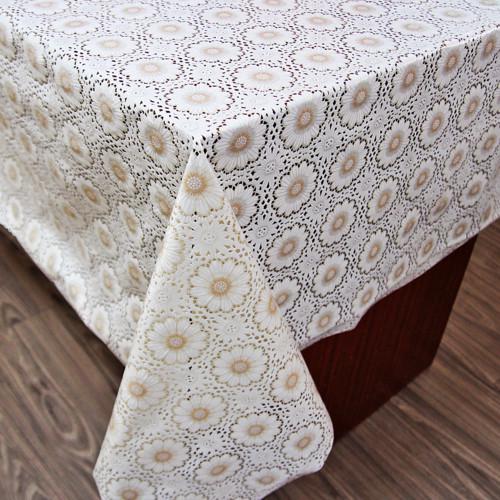 Клейонка кухонна Lace Ажур 1,32 м Бежево-білий (002A)
