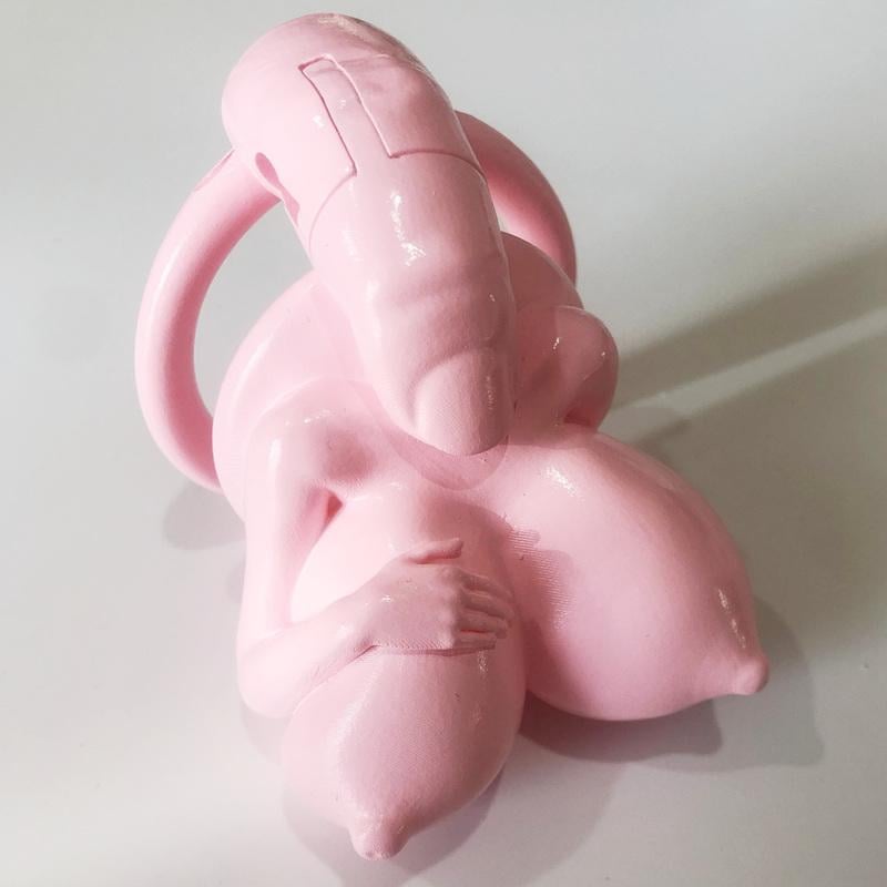 Пояс верности для мужчин Big Boobs New Chastity Device Black (1000061875)