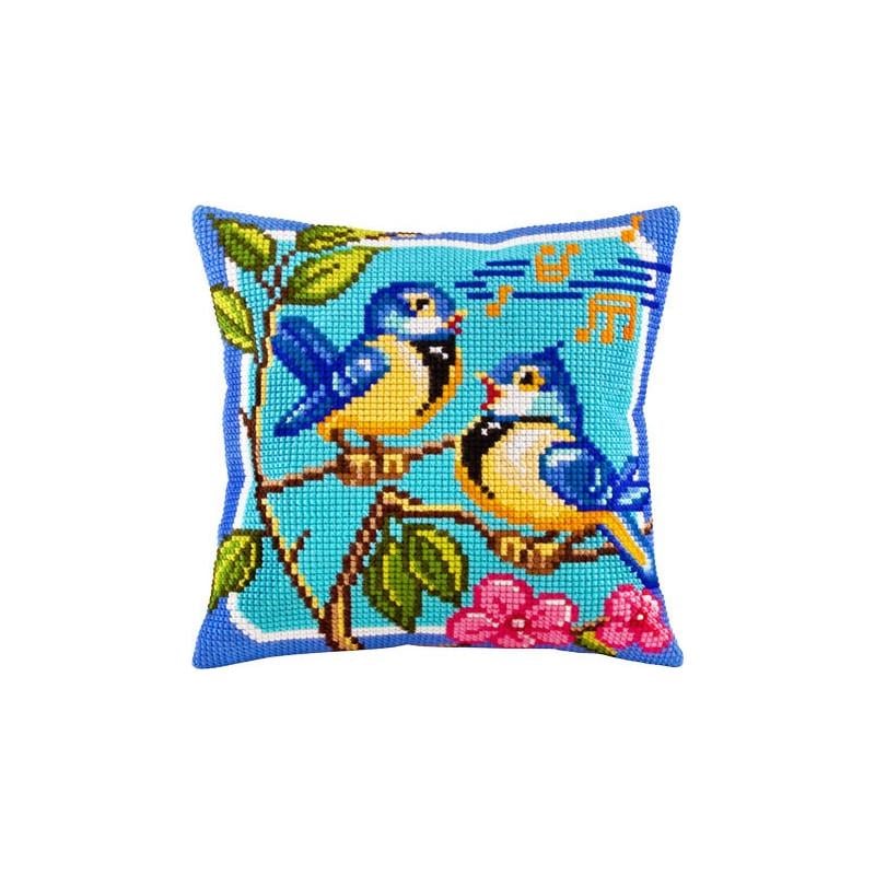 Набор для вышивания крестиком подушки Чарівниця Z-06 Птичьи трели (7234)