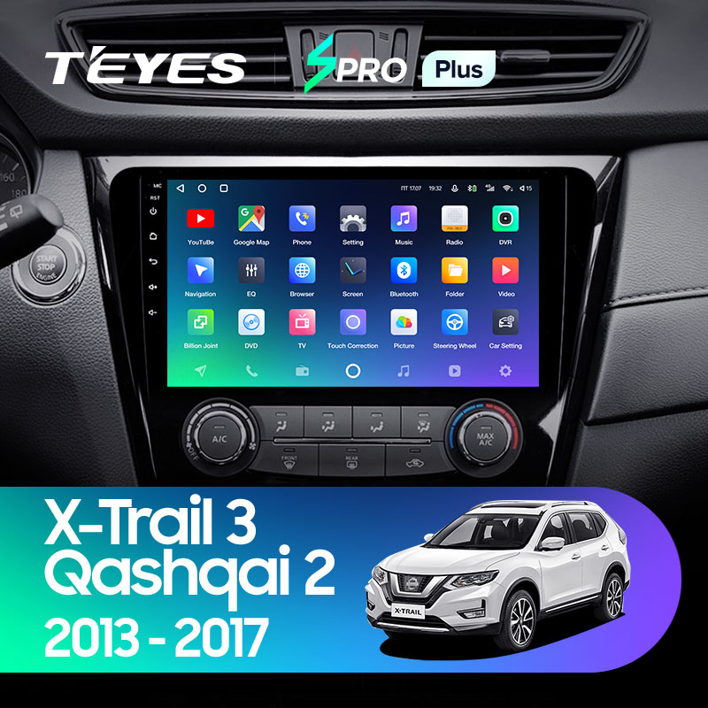 Автомагнитола штатная Teyes Nissan X-Trail 3 T32 2013-2017/Qashqai 2/ROGUE 2013-2020 Android SPRO-PLUS 4+64G Wi-Fi вариант C 1 (1404745158) - фото 3