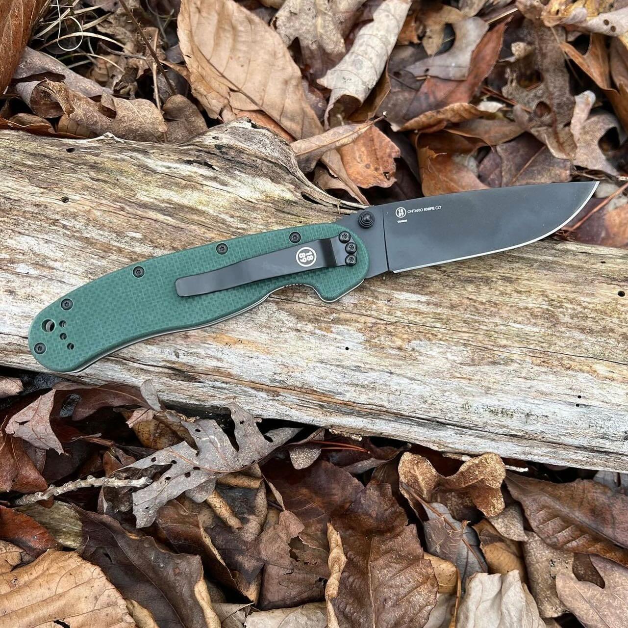 Ніж Ontario Rat Model 1 Forest Green G-10 S35VN Black (С8991) - фото 5