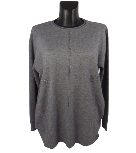 Джемпер жіночий P-HEY Q281 р. 54-58 Сірий (1782872312)