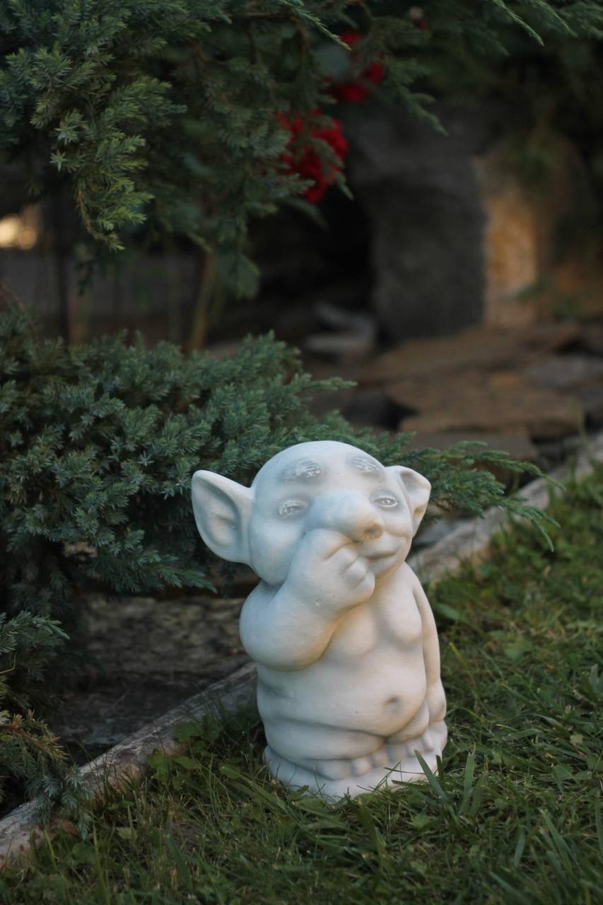 Садовая фигура/статуэтка Тролль Носовик из цемента ручная работа (640205)