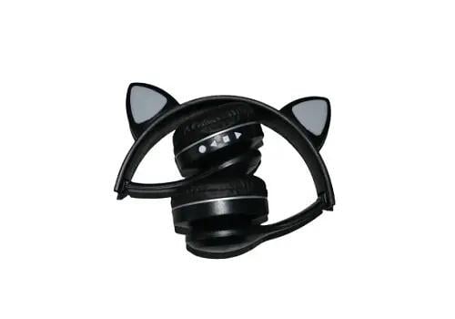 Наушники CAT STN-28 Bluetooth с кошачьими ушками Черный - фото 4