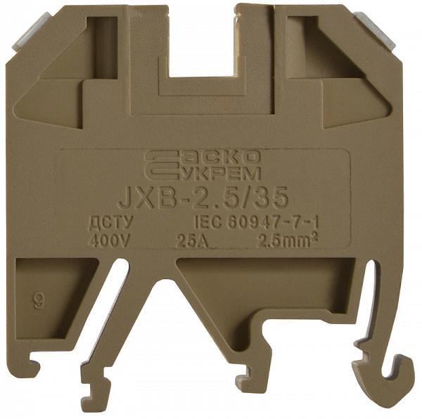 Клеммник АСКО-УКРЕМ JXB 2,5/35 на DIN-рейку Желтый (A0130010011)