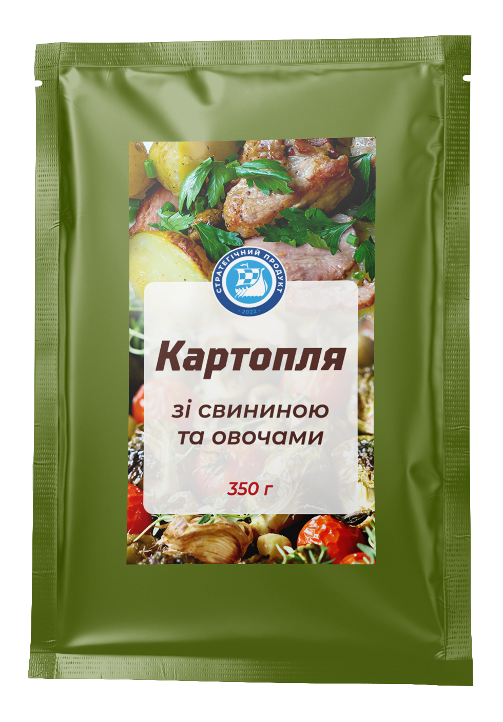 Готова страва Картопля зі свининою та овочами в реторт-пакеті 350 нм (10492854)