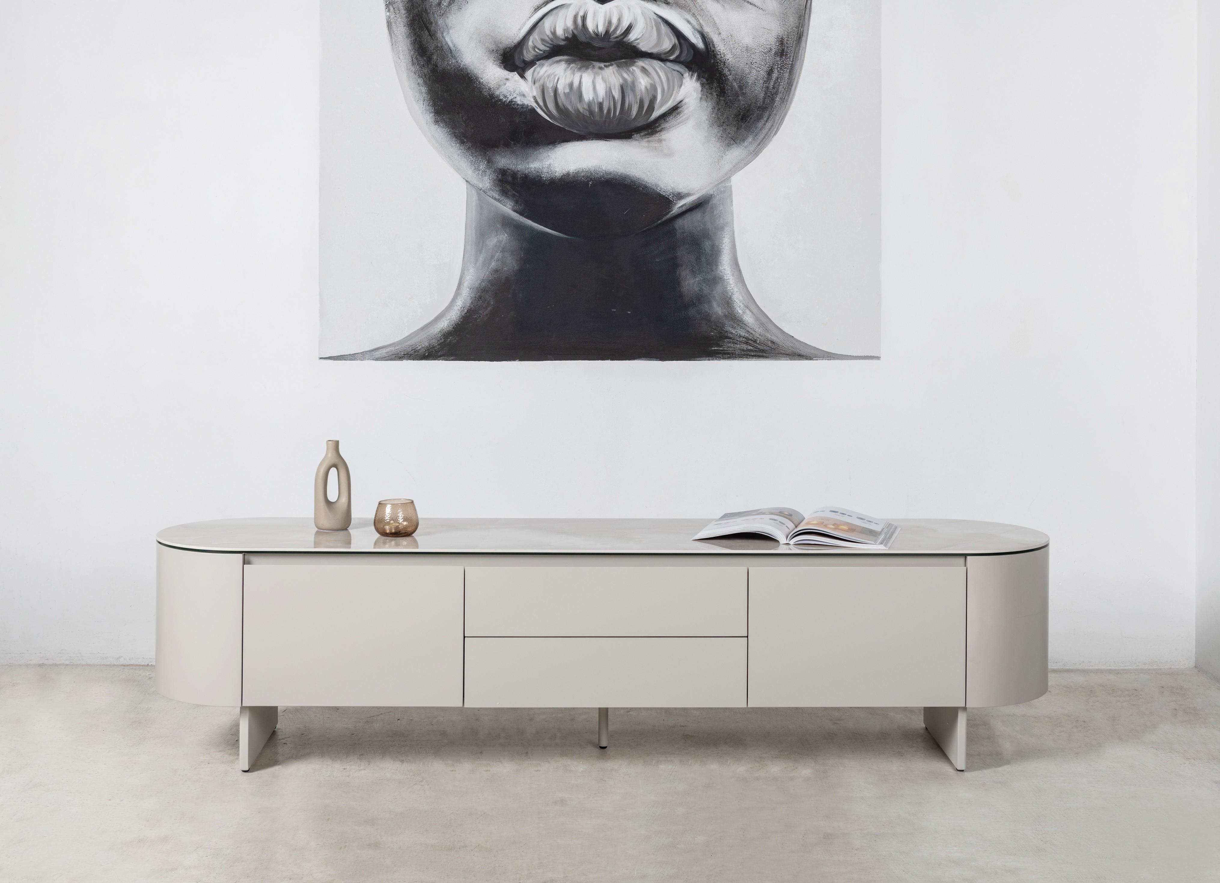 Тумба-ТВ Лунарио 2000х450х470 мм Айвори оникс/Айвори (30982295) - фото 9 Тумба-ТВ Лунарио 2000х450х470 мм Айвори оникс/Айвори (30982295) - фото 9