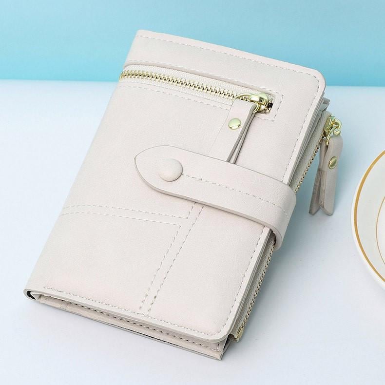 Кошелек женский 10104 складной кожаный Молочный (A_10104) Кошелек женский 10104 складной кожаный Молочный (A_10104)