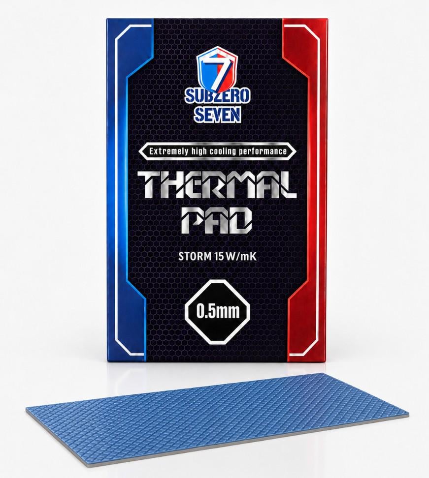 Термопрокладка SubZero Seven Storm 15W/m·K 90x50x0,5 мм (3139334130)
