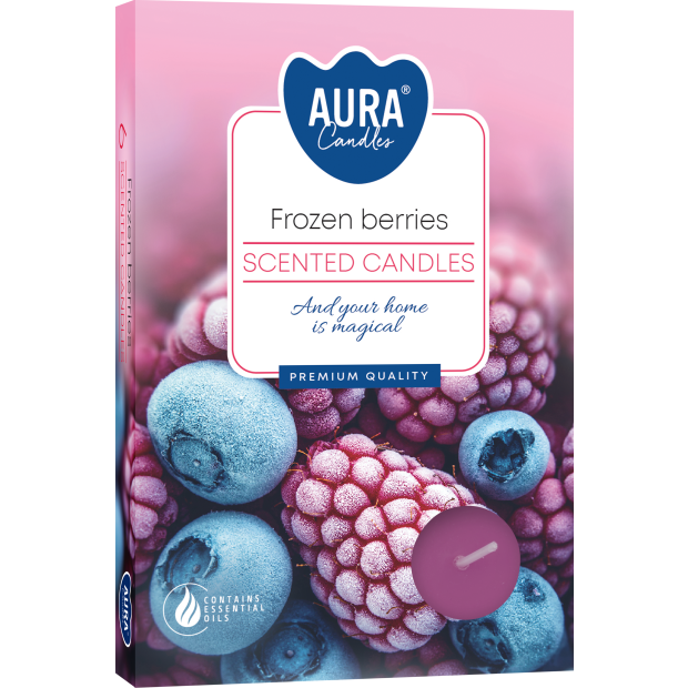 Ароматична свічка Bispol Scented Candle Frozen Berries 6 шт. (p15-314)