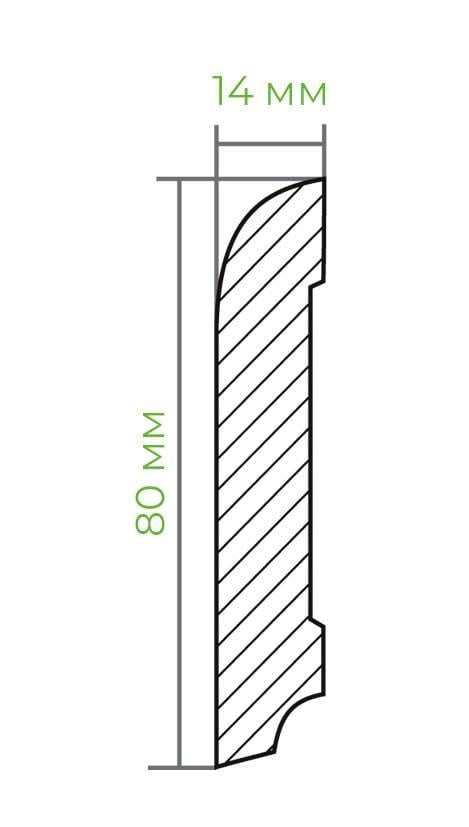Плінтус дерев'яний із дуба Євро 8 80х14 мм (18197066) - фото 3 Плінтус дерев'яний із дуба Євро 8 80х14 мм (18197066) - фото 3
