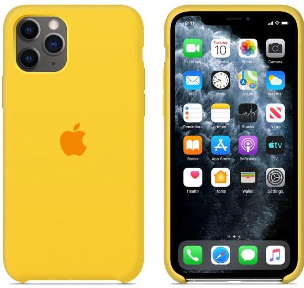 Силиконовый чехол-накладка Apple Silicone Case for iPhone 11 Pro, Yellow (HC) (A) - фото 2