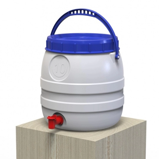 Бидон пищевой Европласт с пластиковым краном 10 л