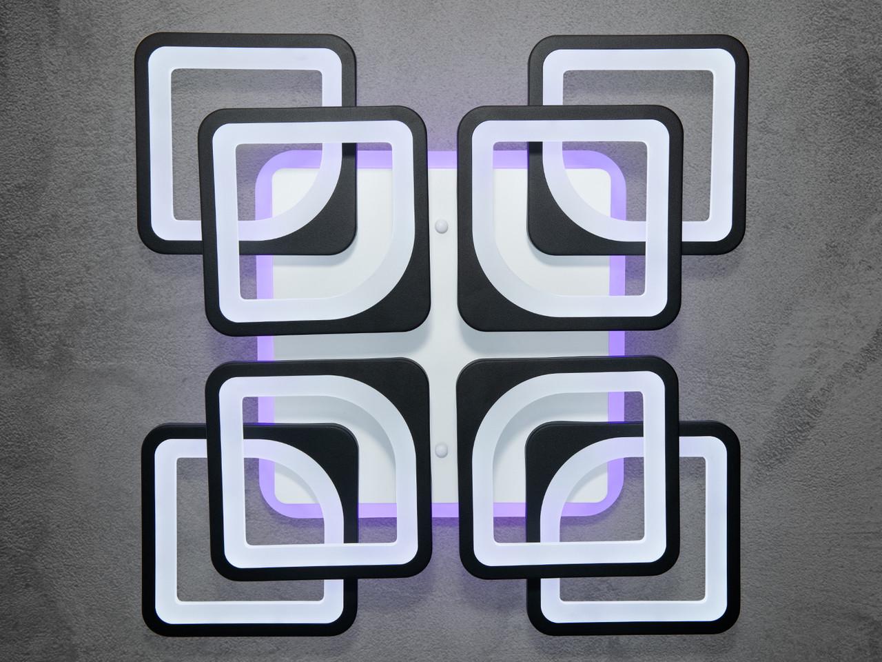 Люстра світлодіодна у вітальню з димером HS8060-4+4BK-LS 115W на 16 м2 Чорний (2412695733) - фото 5 Люстра світлодіодна у вітальню з димером HS8060-4+4BK-LS 115W на 16 м2 Чорний (2412695733) - фото 5