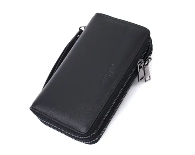 Клатч мужской ST Leather 22684 на два отделения из натуральной кожи Черный