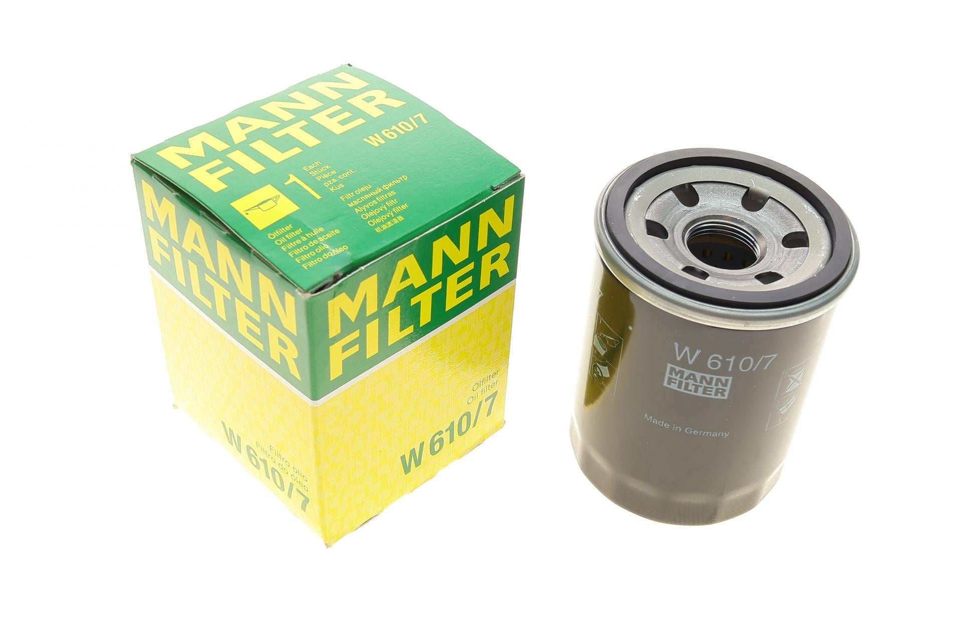 Фильтр масляный Mann-Filter для Hyundai i10 1,1/1,2 08-/i20 1,2 09-/Atos 1,1 03-15 (W 610/7)