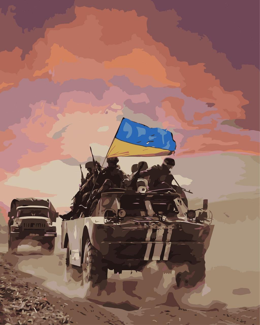 Картина за номерами ORIGAMI Українські бійці 40х50 см (3226)