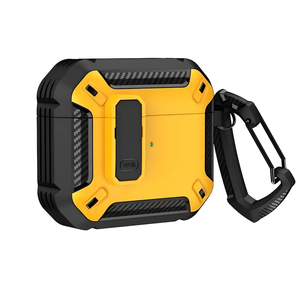 Чехол противоударный для AirPods Pro 2 с карабином и защелкой Open Yellow (2081242958)