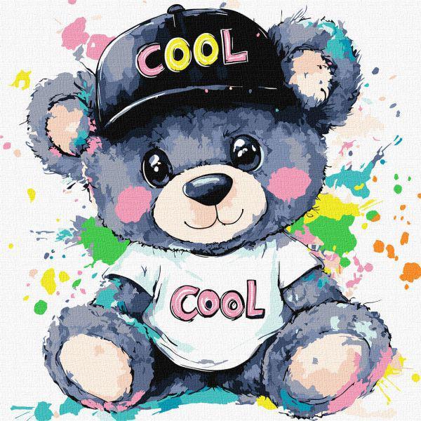 Картина за номерами Ideyka Круте ведмежа 40x40 см (Id-KHO6807)