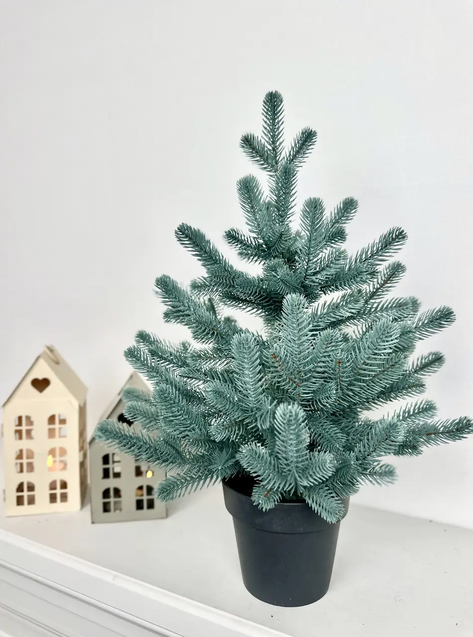 Ялинка штучна лита Traditional в горщику 50 см Блакитний (215N/50/B) - фото 2 Ялинка штучна лита Traditional в горщику 50 см Блакитний (215N/50/B) - фото 2