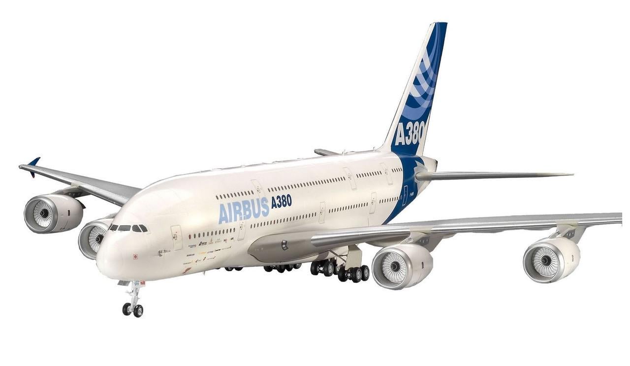 Сборная модель Revell Самолет Airbus A380 Первый полет уровень 5 масштаб 1:144 (RVL-04218)