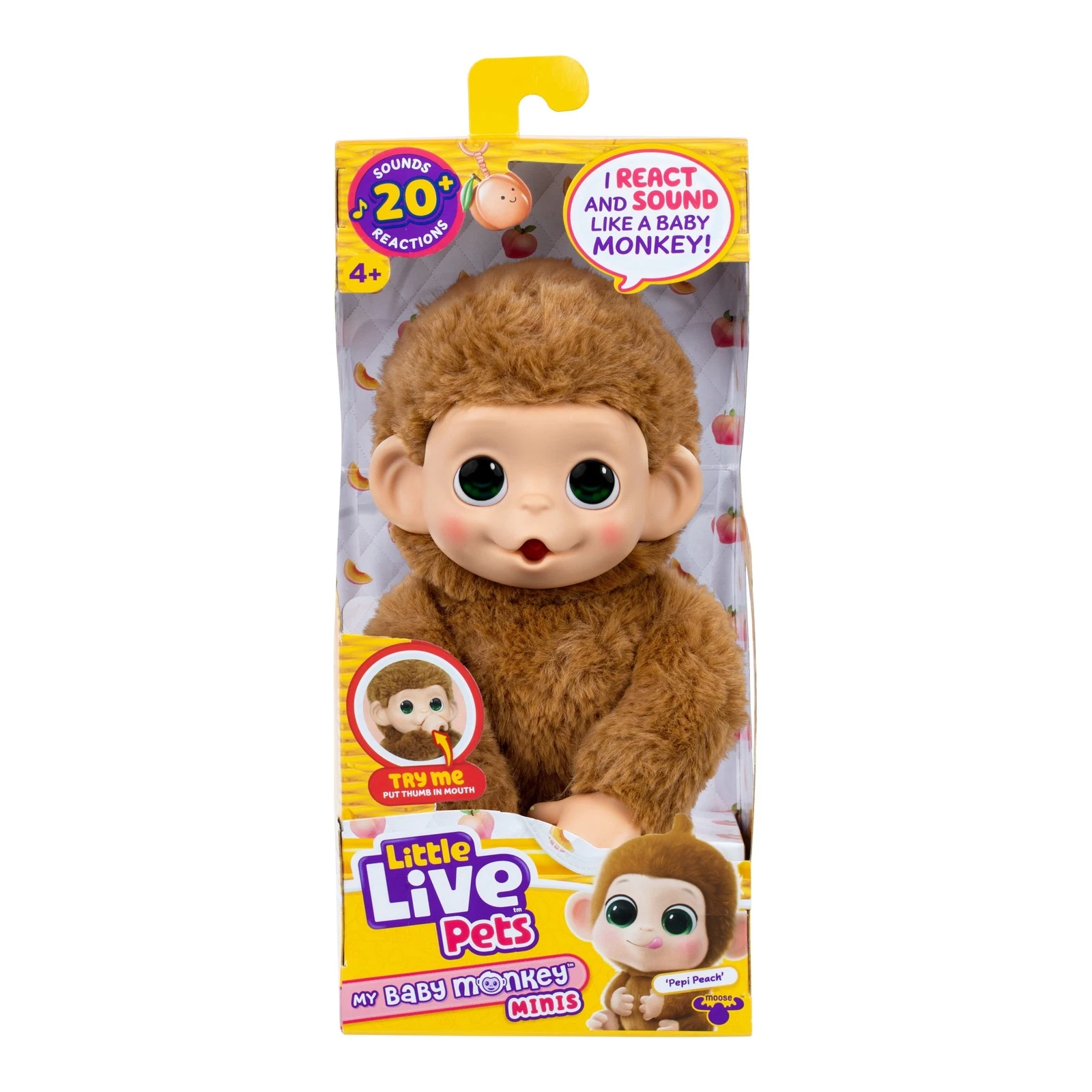 Интерактивная обезьянка Little Live Pets My Baby Monkey Minis Pepi Peach (38135646) Интерактивная обезьянка Little Live Pets My Baby Monkey Minis Pepi Peach (38135646)