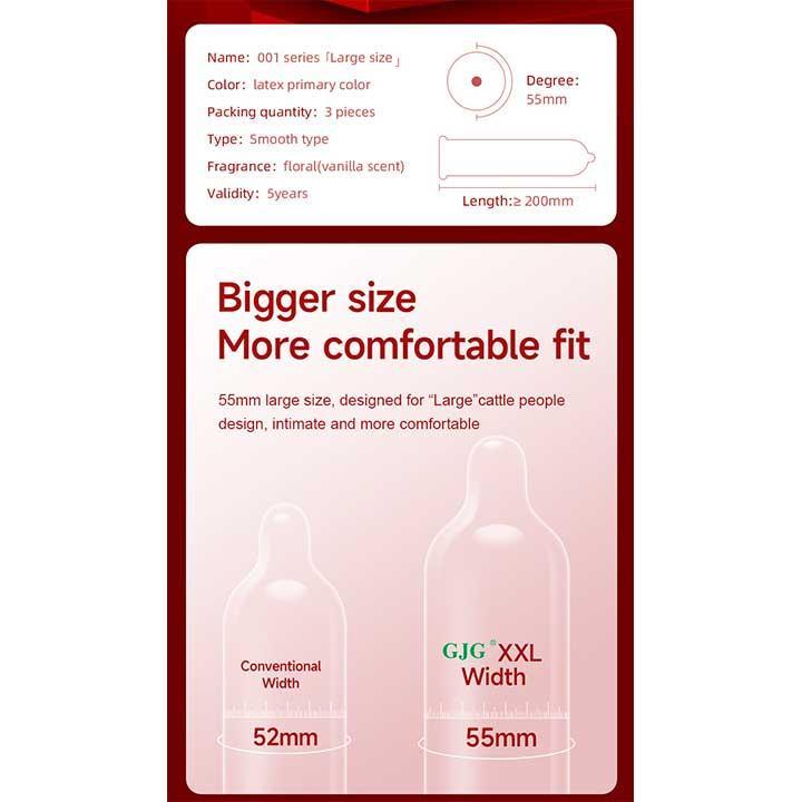 Презервативы классические большие гладкие GJG XXL Extra Large латекс 3 шт. - фото 7 Презервативы классические большие гладкие GJG XXL Extra Large латекс 3 шт. - фото 7