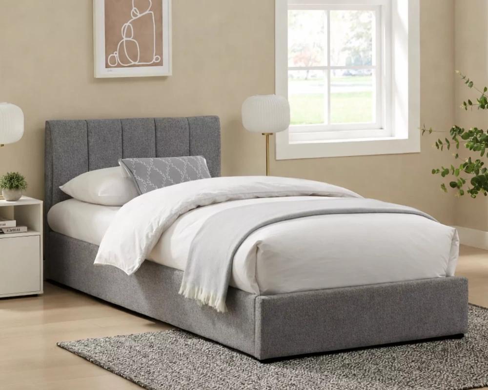 Кровать односпальная мягкая Signal Montreal Raven 90х200 см Серый