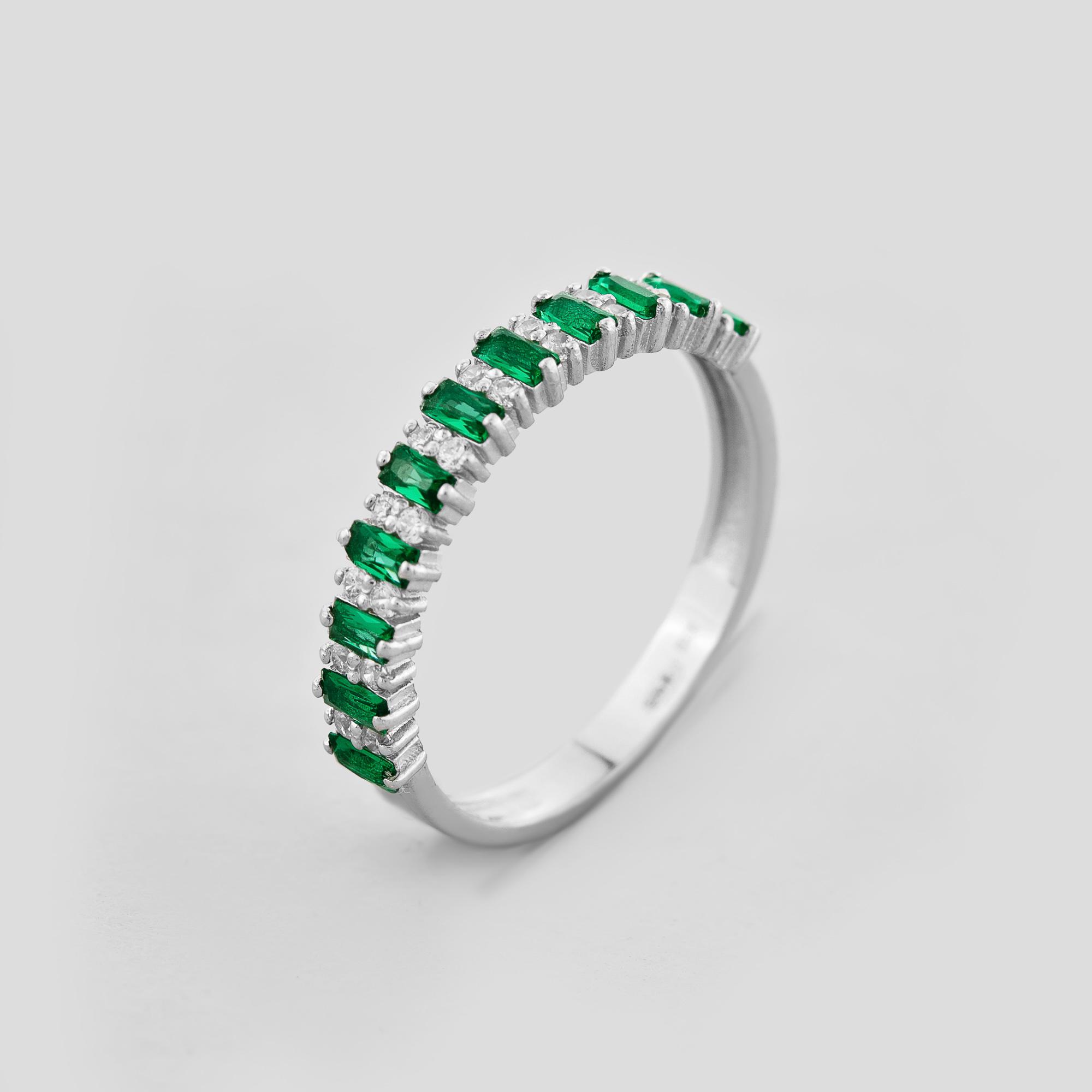 Серебряное кольцо Minimal Оттенки леса р. 17,5 (18219)