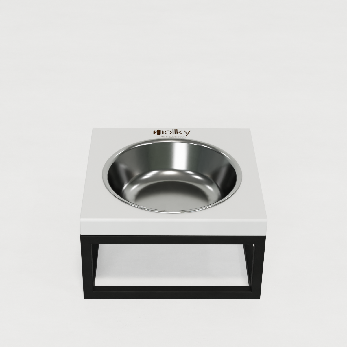 Миска на подставке для кошек и маленьких собак Hollky Base Solo S 0,45 л (S-18187-BLWH) - фото 3 Миска на подставке для кошек и маленьких собак Hollky Base Solo S 0,45 л (S-18187-BLWH) - фото 3