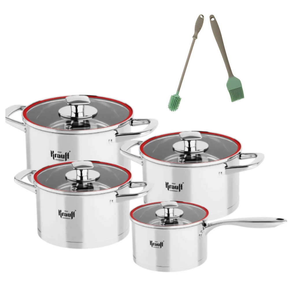 Набір каструль Krauff Prime Chef з кухонним приладдям 10 пр. (26059416)